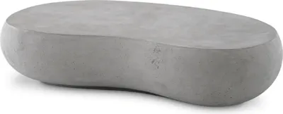Image de Casa Padrino Table de jardin de luxe Gris 160 x 103 x H. 32 cm - Table basse de jardin en béton armé de fibre de verre - Meubles de jardin et de terrasse - Qualité de luxe