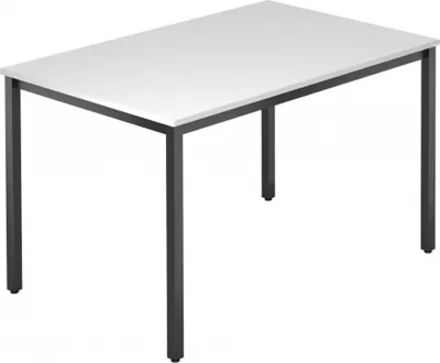 Produktbild von DORAN DQ12 D - Weiß 120 x 80 mit Vierkant-Rohr/Schwarz