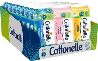 Produktbild von Cottonelle Feuchtes Toilettenpapier Mix-Display 27 St., 3 Sorten Toilettentücher