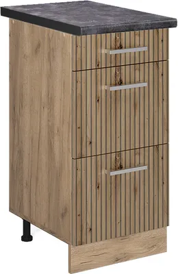 Produktbild von Küchenunterschrank Vicco R-Line Artisan-Eiche 40 cm mit Schubladen, AP Anthrazit, Model 49153