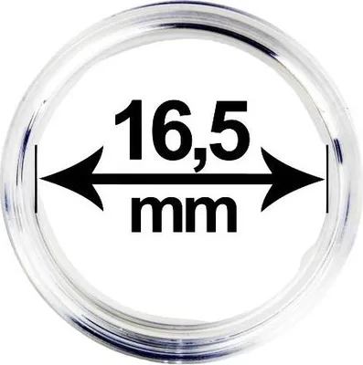Obrázek produktu pro Kapsle (pouzdro) na mince, vnitřní průměr 16,5 mm