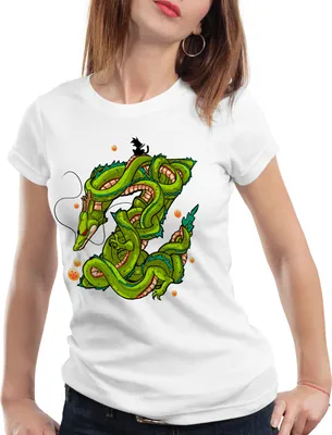 Produktbild von style3 Z Drache Damen T-Shirt shenlong dragon gokui ball shenron, Farbe:Weiß, Größe:L
