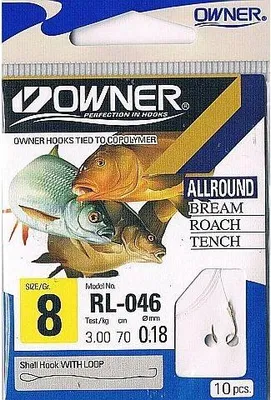 Produktbild von Owner RL-046 Haken mit Vorfach Größe 8 10 Stück