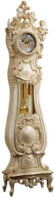 Produktbild von Casa Padrino Luxus Barock Standuhr Beige / Weiß / Gold - Prunkvolle Massivholz Pendeluhr im Barockstil - Barock Interior - Barock Standuhren - Luxus Qualität - Italy