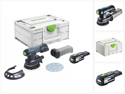Produktbild von Festool ETSC 125-Basic Akku Exzenterschleifer 18 V 125 mm Brushless + 1x Akku 3,0 Ah + Systainer - ohne Ladegerät