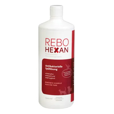Produktbild von ReboHexan Spüllösung 1000 ml: Essentielles Wundreinigungsmittel, Tiefenreinigung für alle Haustiere, Alkoholfrei, Schmerzlose Anwendung, Entfernt effektiv Schmutz & Keime