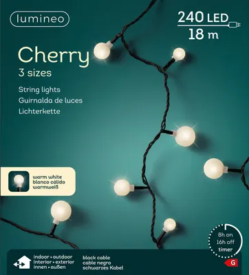 Produktbild von LED Cherrybeleuchtung Outdoor L.1800cm240Lschwarz/warmes weiss