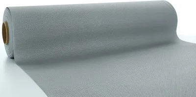 Produktbild von Airlaid Tischläufer Silber, 40 cm x 24 m , 1 Stück - Mank