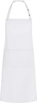 Produktbild von Karlowsky Latzschürze TENERIFFA 75 x 95 cm unisex Polyester/Baumwollmix waschecht pflegeleicht Weiß