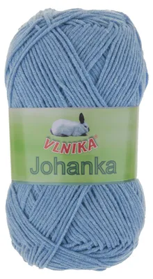 10 x 50g Strickgarn Johanka Strick-Wolle Handstrickgarn Sommergarn engelblau