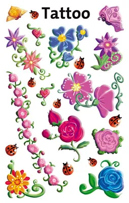 Obrázek produktu pro AVERY Zweckform 56691 ZDesign KIDS dětské tetování "Flowers", barevné