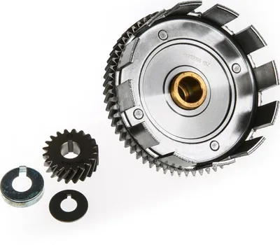 Produktbild von Set: Kupplungskorb + Antriebsritzel + Sicherungsscheibe + Sicherungskappe, 65/20 Zahn - Simson S51, S53, SR50, KR51/2 Schwalbe