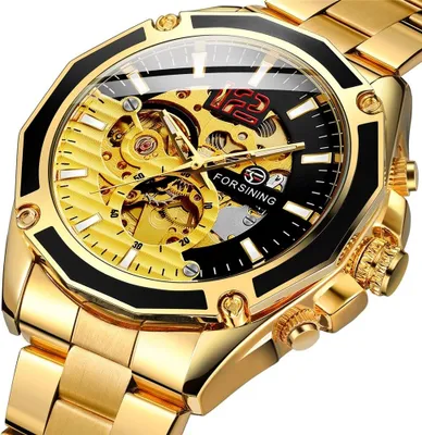 Produktbild von Forsining RH-14575 Herrenuhr in Gold – Eleganz pur KP14575