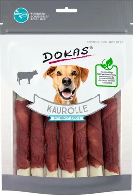 Produktbild von Dokas Snack Kaurolle mit Rindfleisch 190g