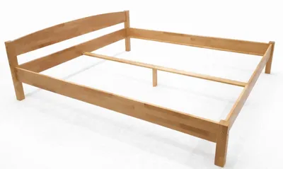 Produktbild von Einzelbett Holzbett Buche massiv geölt 120x200 #2433