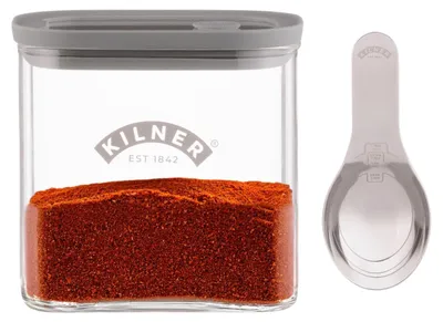 Image de Pot à épices Kilner avec cuillère doseuse, 700 ml, récipient transparent pour épices avec couvercle hermétique