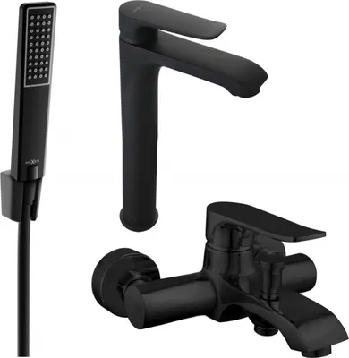 Produktbild von Mexen Pecos R72 Badewannenset, Schwarz - 72713R72-70