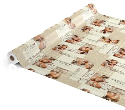 Produktbild von ANRO Tischdecke Wachstischdecke Wachstuch Wachstuchtischdecke Kaffee Coffee Espresso Rund 140cm