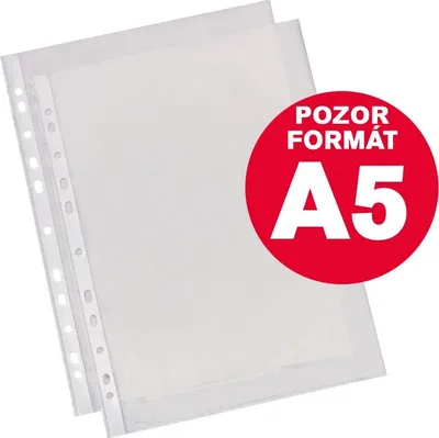 Produktbild von Esselte Prospekthüllen-Set, 100 Stück, A5, Farblos, matte PP-Folie, 0,043 mm