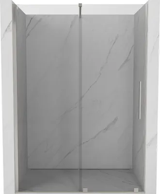 Produktbild von Mexen Velar Dusch-Schiebetür 130 cm, transparent, gebürstetes Nickel - 871-130-000-01-97