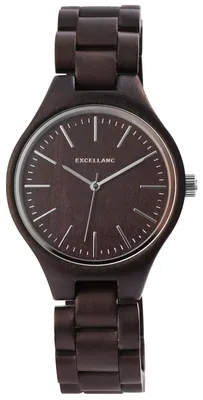 Produktbild von Herrenuhr Holz EX0524 silberfarbig, Mineralglas