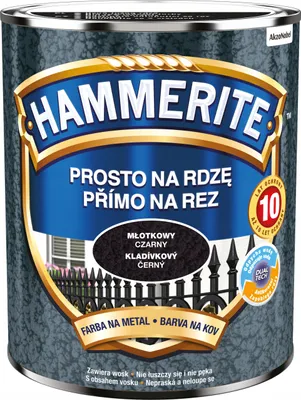 Produktbild von Hammerite Hammerschlag Metall-Schutzlack Rostschutz Schwarz 0,7L