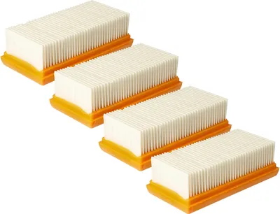 Produktbild von vhbw 4x Flachfaltenfilter kompatibel mit Heylo VC 30 H, VC 30 M Staubsauger - Motorkühlluftfilter