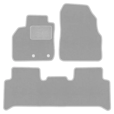 Obrázok produktu pre Velúrové autokoberce pre: Renault Scenic II 2003-2009 (minivan) – sada 4 ks, sivé, na mieru – Wielganizator OSLO