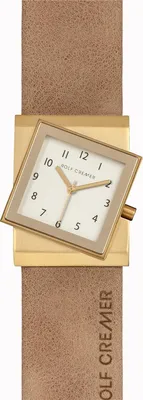 Produktbild von Rolf Cremer Big Turn S Uni Uhr 508307 Beige, Gold plattiert