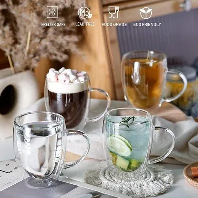 Immagine prodotto di Famanu Teeglas-Set –  – Eleganti bicchieri per il caffè, set da 6 pezzi