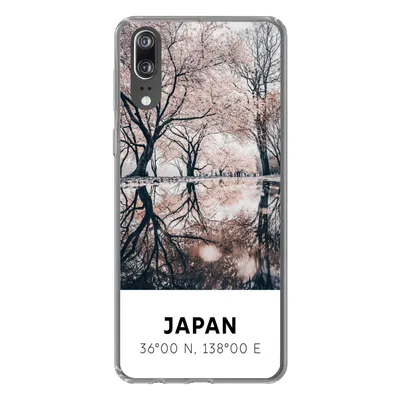 Produktbild von MuchoWow® Handyhülle Schutzhülle Hülle für Huawei P20 Japan - Sakura - Frühling - Rosa Silikon Softcase Handy Hülle - Hardcover