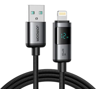 Productafbeelding van JOYROOM S-A16 PRO_AL, 1,2 meter, Lightning, USB-A, Zwart
