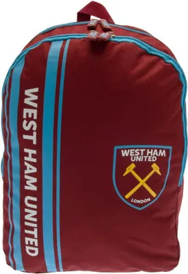 Produktbild von West Ham United FC - Rucksack, gestreift BS2856 (Einheitsgröße) (Weinrot/Blau)
