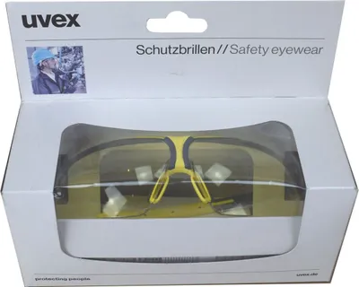 Produktbild von Uvex Schutzbrille i-3 HC/AF amber in anthrazit / gelb