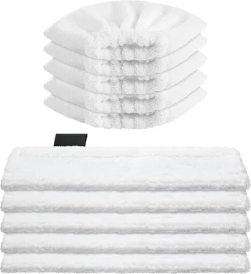 Produktbild von 10 Stück Mikrofaser-Tuchset, waschbar, 5* Bodendüse + 5* Handdüse, kompatibel mit Kärcher EasyFix SC1-SC5