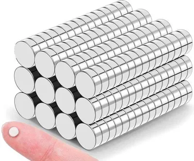 Produktbild von Neodymium-Magneten, 180 Stück, 5 x 2 mm, kleine Rundmagneten, starker Mini-Magnet, für Magnetbrett, Kühlschrank, Bastelprojekt, weißes Pinnbrett