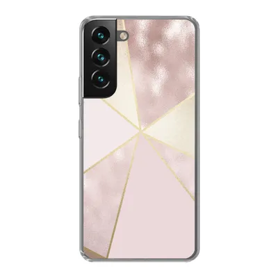 Produktbild von MuchoWow® Handyhülle Schutzhülle Hülle für Samsung Galaxy S22 Marmor - Rosa - Gold - Schick Silikon Softcase Handy Hülle - Mobiltelefonhülle