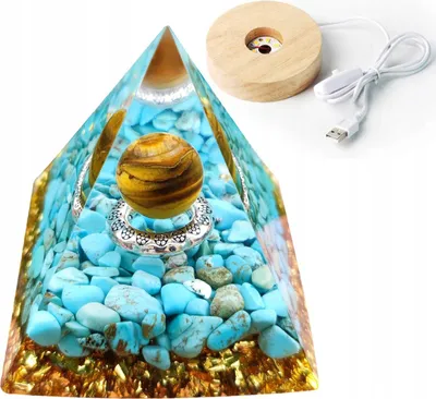 Image de Pyramide ORGONIT +Lampes LED LAMPE 5cm CRYSTAL AMULET 5cm HX11