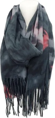 Productafbeelding van Winterse dames sjaal, zachte kasjmier » Winterse sjaal in de kleur waterroze » Frans sjaal » Dames sjaal, 180 x 70 cm: Kleur: grijs