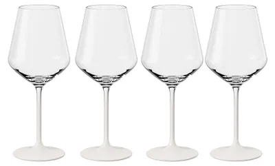 Zdjęcie produktu dla Villeroy & Boch Manufacture Rock blanc Weißweinglas, Set 4tlg. 226 mm Vorteilsset 2 Stück 1137998120 4003686439450