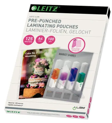 Obrázek produktu pro Leitz 33878, Lesklý, Průhledná, A4, 0,125 mm, 233 mm, 309 mm