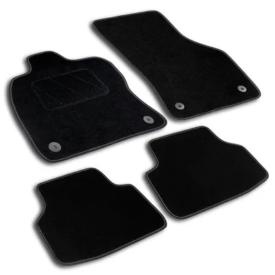 Produktbild von Autofußmatte Classic (TAS) schwarz für Dacia Logan / Logan MCV Typ 2 Baujahr ab 2012 Lim. & Kombi | mit Befestigungen in der Fahrermatte