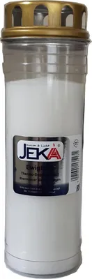 Produktbild von Ewiglicht Thermo Doppeldeckel, weiß, Grabkerze mit Brenndauer bis zu 5 Tagen