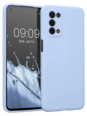 Produktbild von kwmobile Slim Case kompatibel mit Oppo A74 (5G) / A54 (5G) Hülle - Handyhülle aus Silikon in Hellblau matt