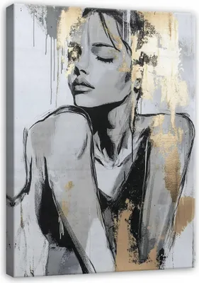 Produktbild von Leinwandbilder Wandbild Abstrakt Frau 120x80 cm XXL Modern Leinwand Bilder Leinwandbild Wohnzimmer Schlafzimmer Wanddeko