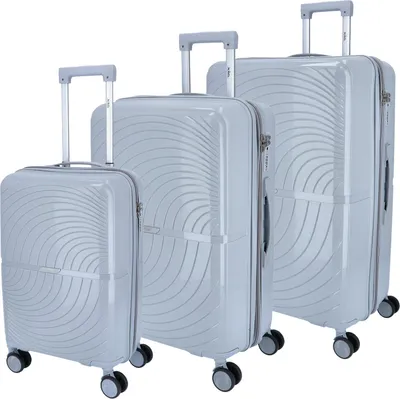 Produktbild von DYX 4 Rollen Trolley 3er Set S/M/L Paris hellgrau : hellgrau Farbe vom Hersteller: hellgrau