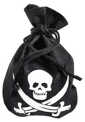 Produktbild von Schwarzer Piratenbeutel als Kostümzubehör
