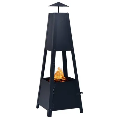Immagine prodotto di Focolare nero 35×35×99 cm in acciaio