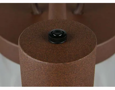 Immagine prodotto di Lampada da giardino, alluminio, color ruggine, sensore crepuscolare, H 240 cm