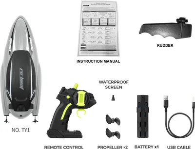 Produktbild von Ferngesteuertes Boot, 2,4 GHz wasserdichtes Schnellboot für Pools und Seen, Mini-Spielzeug für Kinder, Erwachsene, Jungen und Mädchen